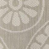 2' X 7' Gray and Ivory Geometric Stain Resistant Indoor Outdoor Area Rug - Homeroots - Flyclothing LLC