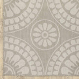2' X 7' Gray and Ivory Geometric Stain Resistant Indoor Outdoor Area Rug - Homeroots - Flyclothing LLC