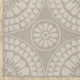 2' X 7' Gray and Ivory Geometric Stain Resistant Indoor Outdoor Area Rug - Homeroots - Flyclothing LLC