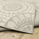 2' X 7' Gray and Ivory Geometric Stain Resistant Indoor Outdoor Area Rug - Homeroots - Flyclothing LLC