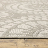 3' X 5' Gray and Ivory Geometric Stain Resistant Indoor Outdoor Area Rug - Homeroots - Flyclothing LLC