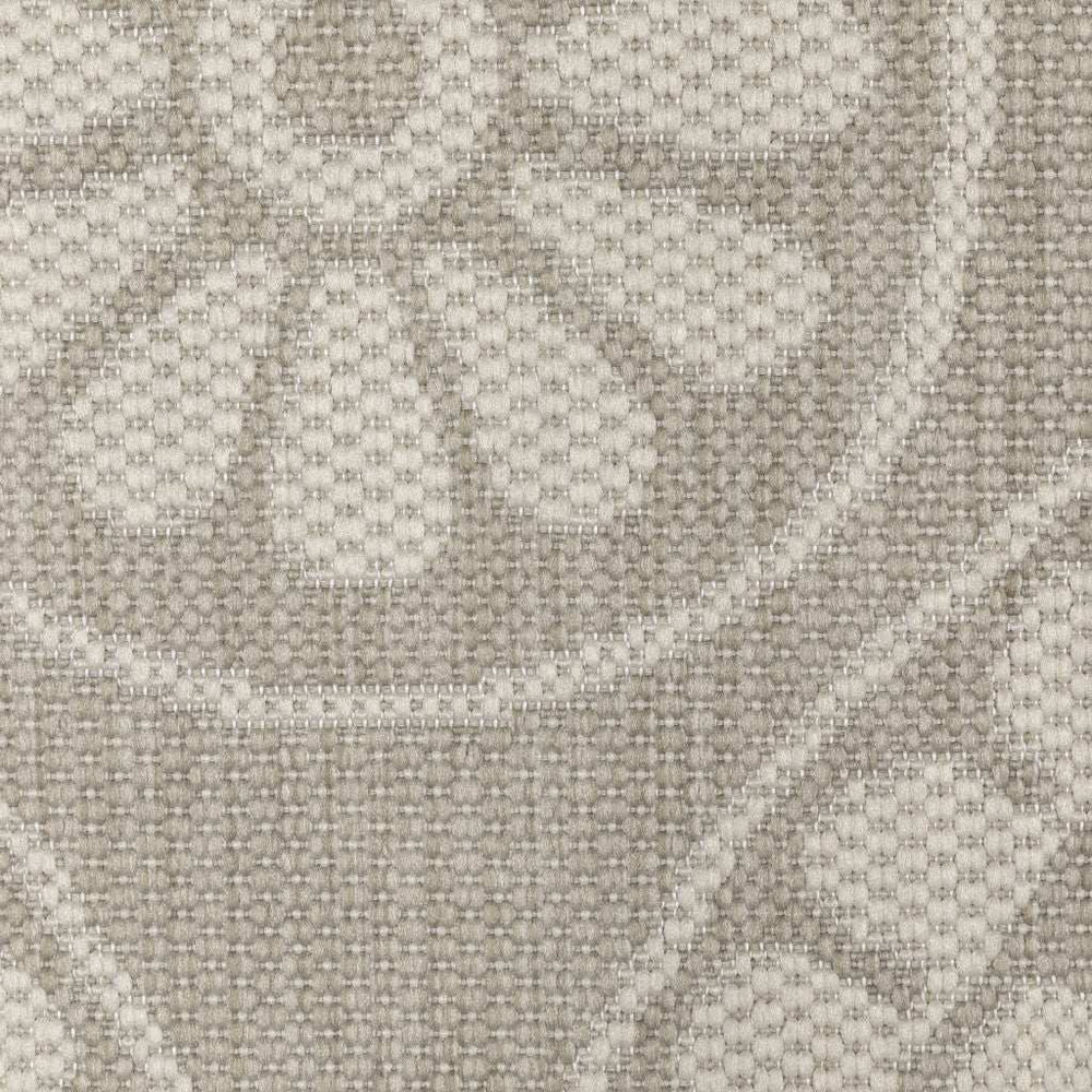 10' X 13' Gray and Ivory Geometric Stain Resistant Indoor Outdoor Area Rug - Homeroots - Flyclothing LLC