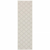 2' X 7' Gray and Ivory Geometric Stain Resistant Indoor Outdoor Area Rug - Homeroots - Flyclothing LLC