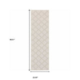 2' X 7' Gray and Ivory Geometric Stain Resistant Indoor Outdoor Area Rug - Homeroots - Flyclothing LLC