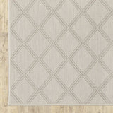 2' X 7' Gray and Ivory Geometric Stain Resistant Indoor Outdoor Area Rug - Homeroots - Flyclothing LLC