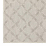 7' X 9' Gray and Ivory Geometric Stain Resistant Indoor Outdoor Area Rug - Homeroots - Flyclothing LLC