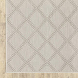 10' X 13' Gray and Ivory Geometric Stain Resistant Indoor Outdoor Area Rug - Homeroots - Flyclothing LLC