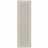 2' X 7' Gray and Ivory Stain Resistant Indoor Outdoor Area Rug - Homeroots - Flyclothing LLC