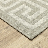 2' X 7' Gray and Ivory Stain Resistant Indoor Outdoor Area Rug - Homeroots - Flyclothing LLC