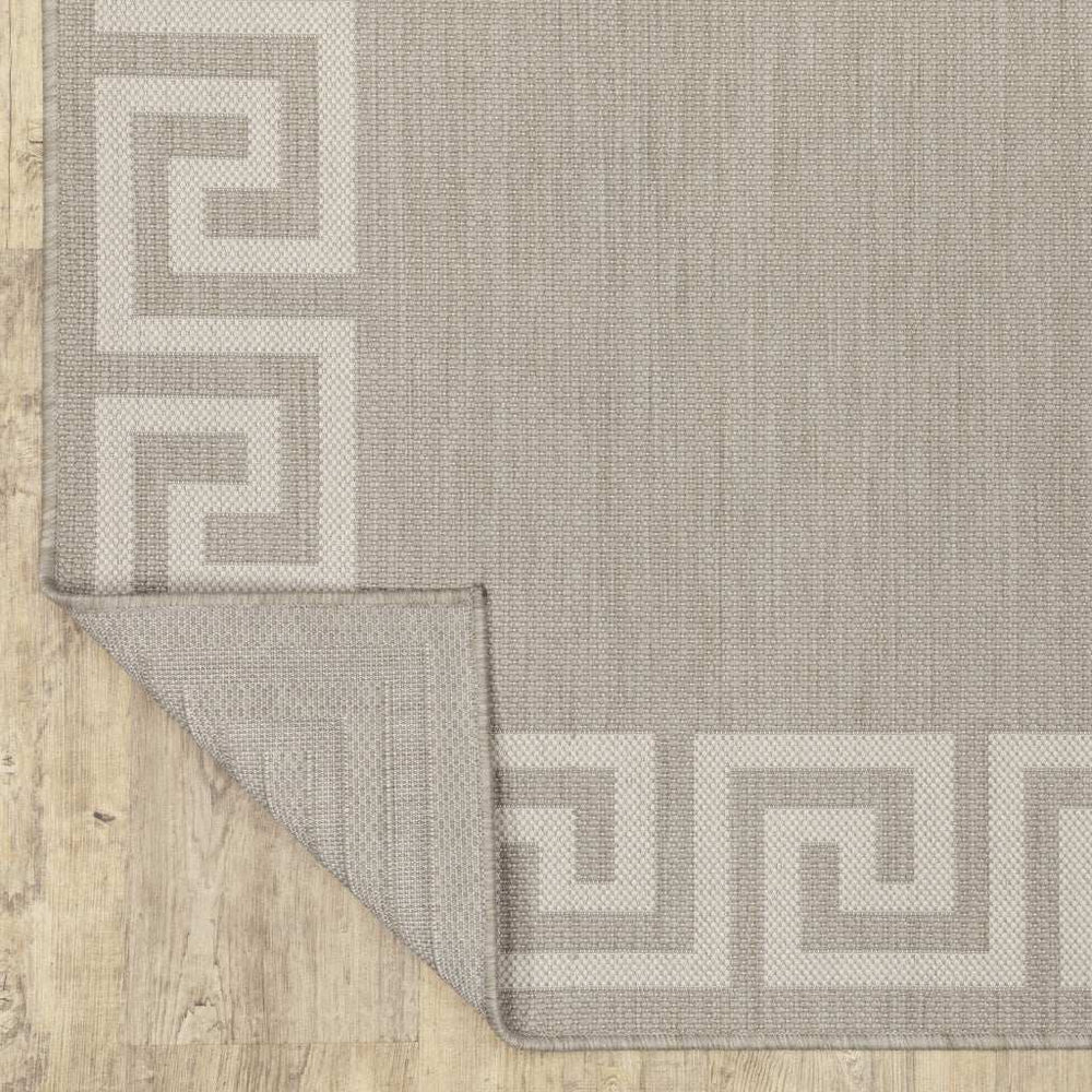 2' X 7' Gray and Ivory Stain Resistant Indoor Outdoor Area Rug - Homeroots - Flyclothing LLC