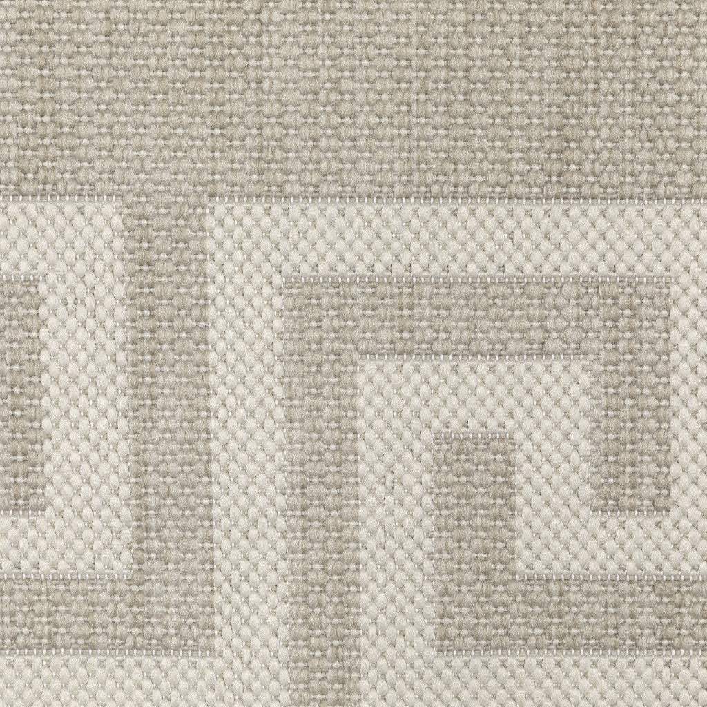2' X 7' Gray and Ivory Stain Resistant Indoor Outdoor Area Rug - Homeroots - Flyclothing LLC
