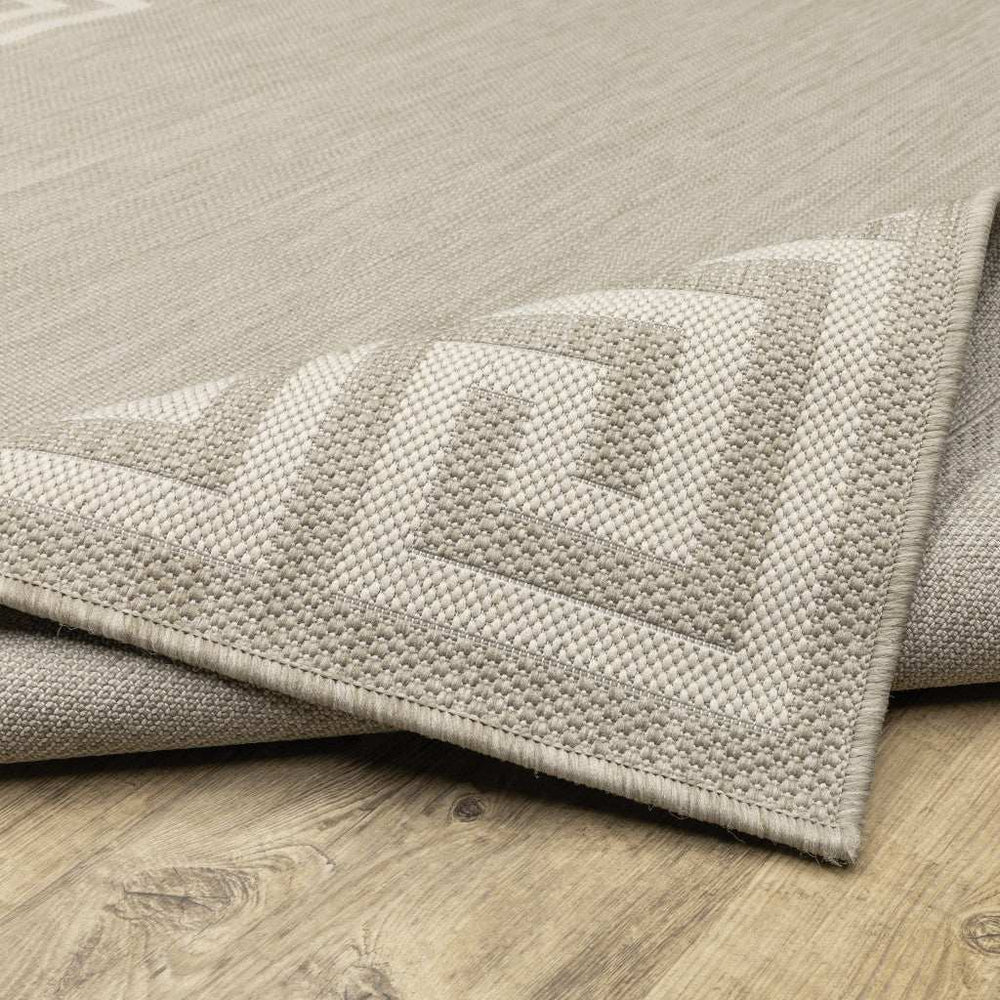 2' X 7' Gray and Ivory Stain Resistant Indoor Outdoor Area Rug - Homeroots - Flyclothing LLC