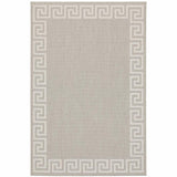 5' X 7' Gray and Ivory Stain Resistant Indoor Outdoor Area Rug - Homeroots - Flyclothing LLC