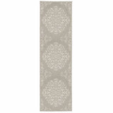 2' X 7' Gray and Ivory Oriental Stain Resistant Indoor Outdoor Area Rug - Homeroots - Flyclothing LLC