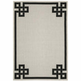 2' X 4' Beige and Black Stain Resistant Indoor Outdoor Area Rug - Homeroots - Flyclothing LLC