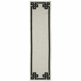 2' X 7' Beige and Black Stain Resistant Indoor Outdoor Area Rug - Homeroots - Flyclothing LLC