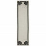 2' X 7' Beige and Black Stain Resistant Indoor Outdoor Area Rug