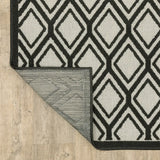 2' X 4' Beige and Black Geometric Stain Resistant Indoor Outdoor Area Rug - Homeroots - Flyclothing LLC
