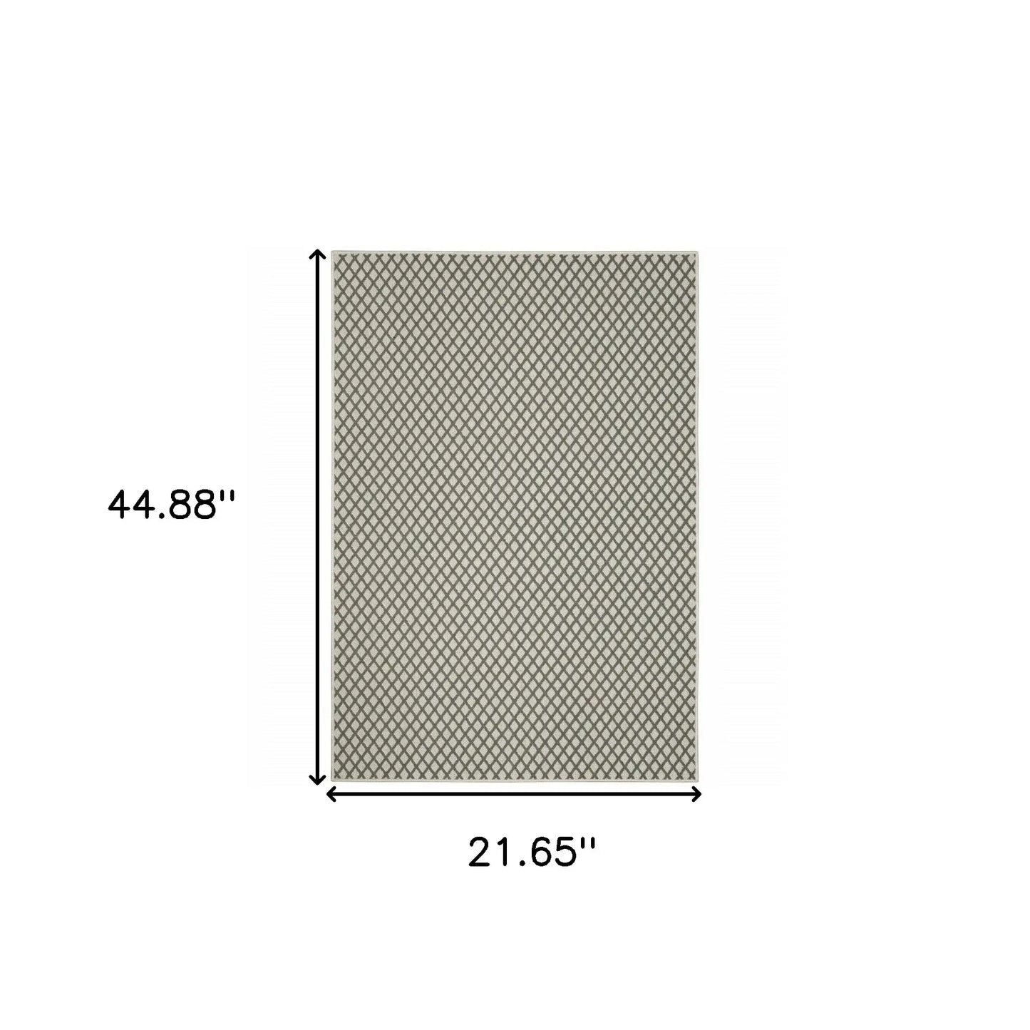2' X 4' Beige Geometric Stain Resistant Indoor Outdoor Area Rug - Homeroots - Flyclothing LLC