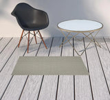 2' X 4' Beige Geometric Stain Resistant Indoor Outdoor Area Rug - Homeroots - Flyclothing LLC