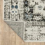 2' X 4' Blue and Beige Oriental Stain Resistant Indoor Outdoor Area Rug - Homeroots - Flyclothing LLC