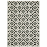 2' X 4' Beige and Black Geometric Stain Resistant Indoor Outdoor Area Rug - Homeroots - Flyclothing LLC