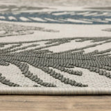 2' X 4' Beige Floral Stain Resistant Indoor Outdoor Area Rug - Homeroots - Flyclothing LLC