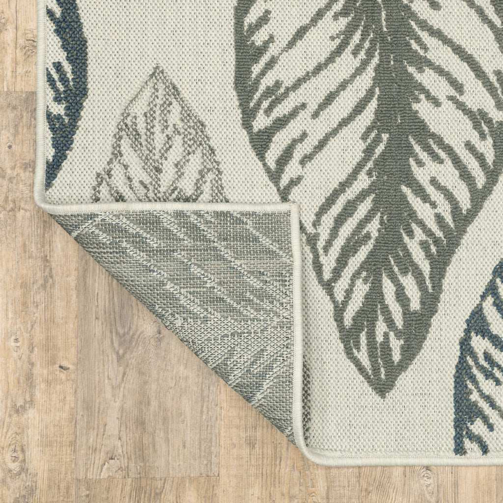 2' X 4' Beige Floral Stain Resistant Indoor Outdoor Area Rug - Homeroots - Flyclothing LLC