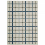 2' X 4' Blue and Beige Geometric Stain Resistant Indoor Outdoor Area Rug - Homeroots - Flyclothing LLC
