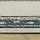 2' X 7' Blue and Beige Stain Resistant Indoor Outdoor Area Rug - Homeroots - Flyclothing LLC
