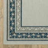 2' X 7' Blue and Beige Stain Resistant Indoor Outdoor Area Rug - Homeroots - Flyclothing LLC