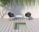3' X 5' Blue and Beige Stain Resistant Indoor Outdoor Area Rug - Homeroots - Flyclothing LLC