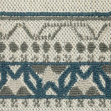3' X 5' Blue and Beige Stain Resistant Indoor Outdoor Area Rug - Homeroots - Flyclothing LLC