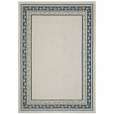 10' X 13' Blue and Beige Stain Resistant Indoor Outdoor Area Rug - Homeroots - Flyclothing LLC