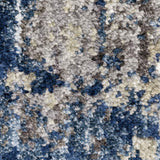 10' X 13' Blue And Grey Abstract Shag Power Loom Stain Resistant Area Rug - Homeroots - Flyclothing LLC