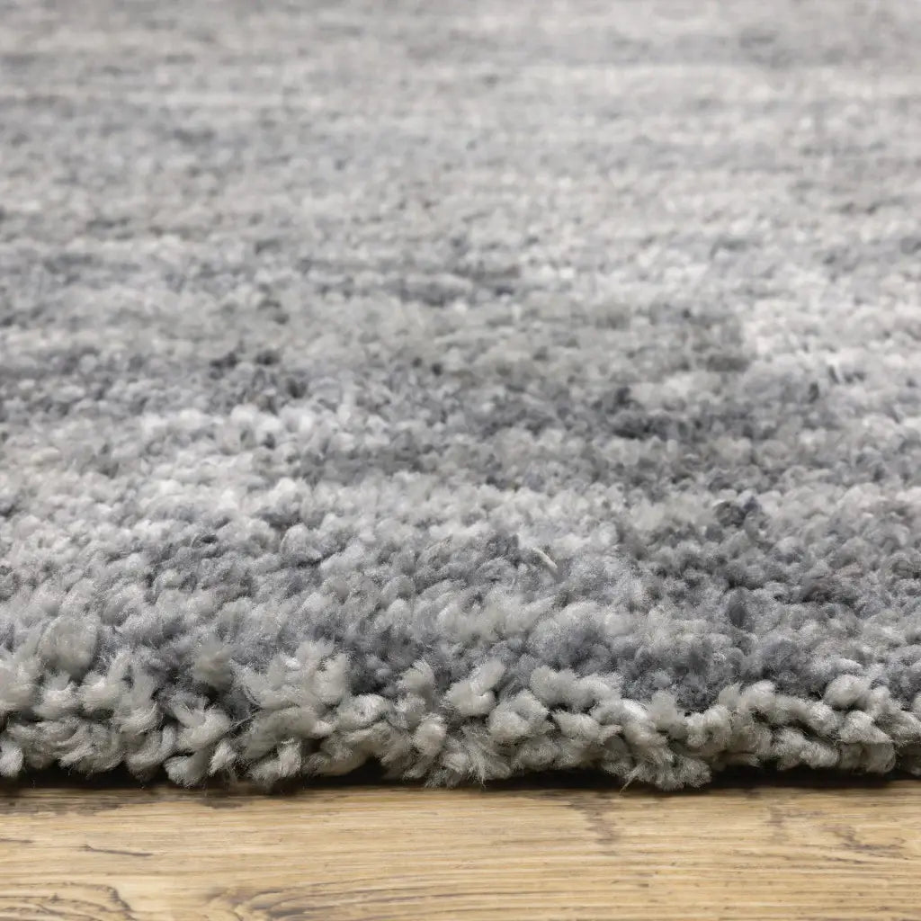 10' X 13' Grey Shag Power Loom Stain Resistant Area Rug - Homeroots - Flyclothing LLC