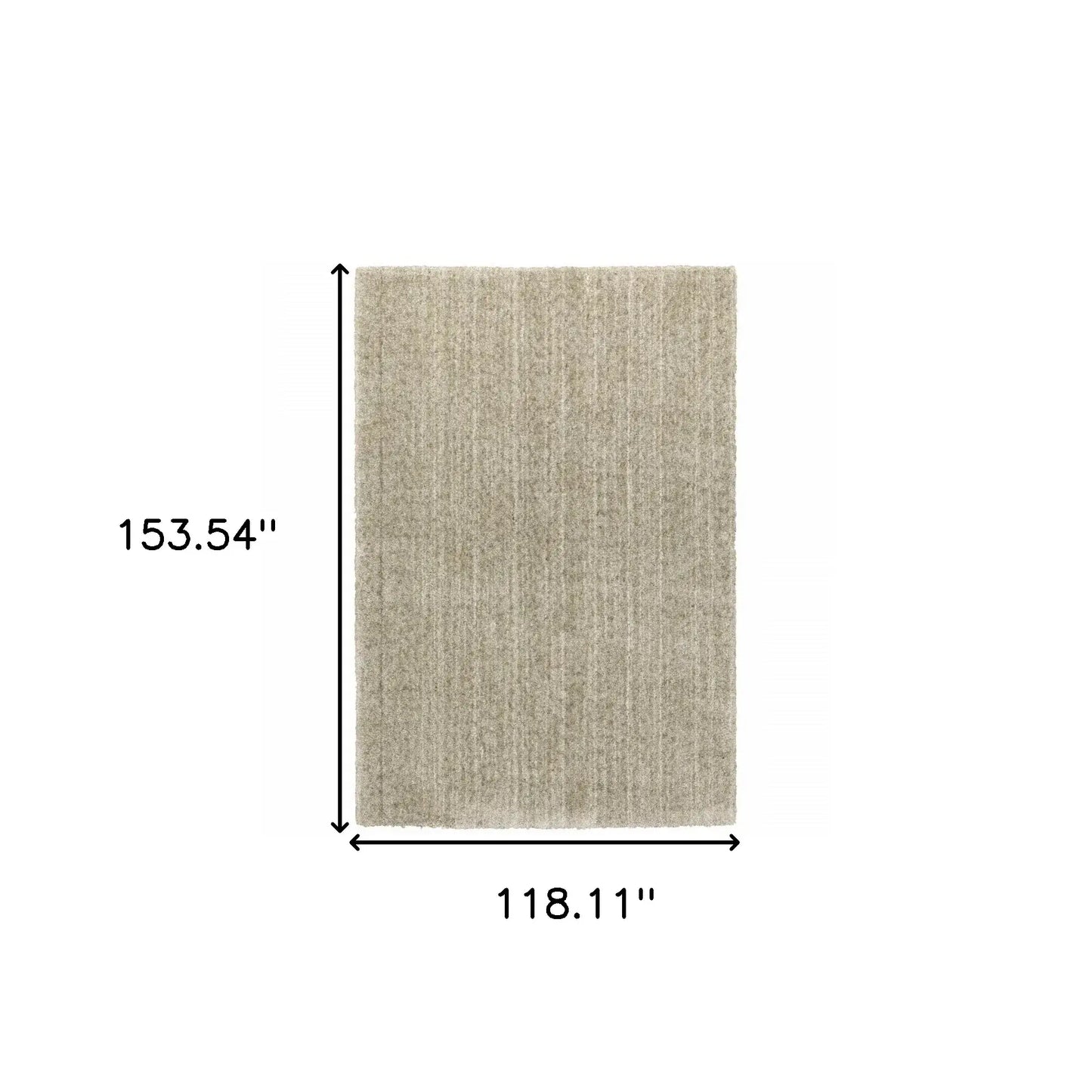 10' X 13' Stone Shag Power Loom Stain Resistant Area Rug - Homeroots - Flyclothing LLC