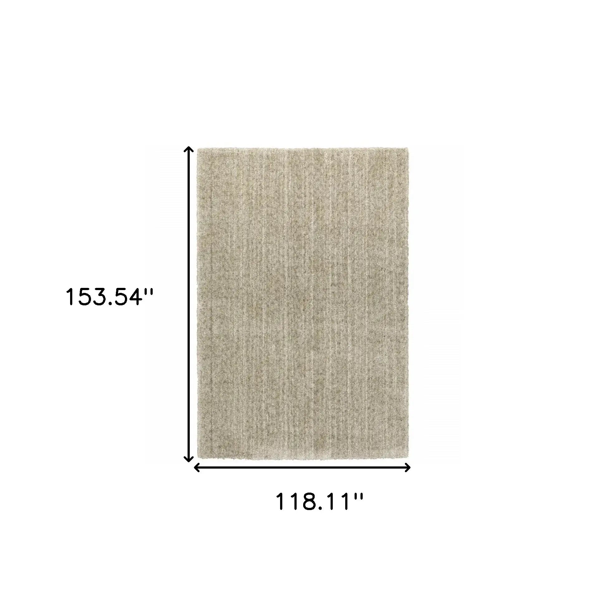 10' X 13' Stone Shag Power Loom Stain Resistant Area Rug - Homeroots - Flyclothing LLC
