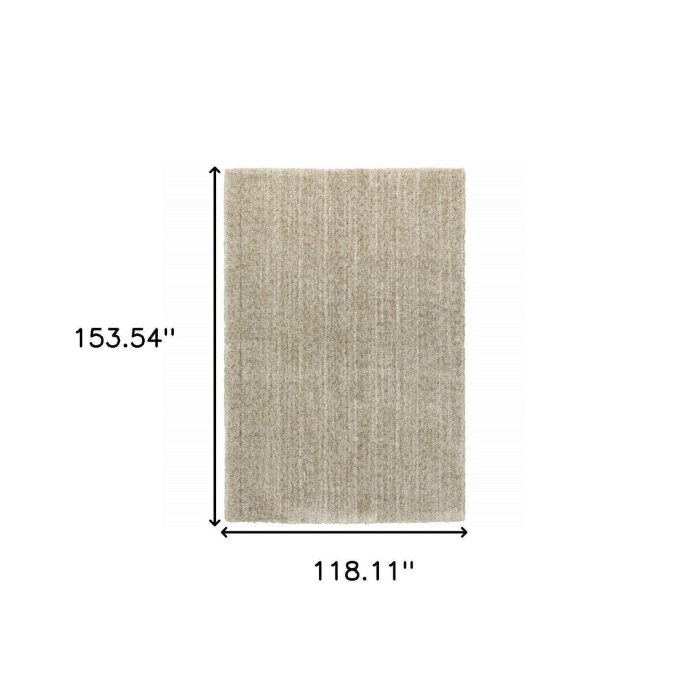 10' X 13' Stone Shag Power Loom Stain Resistant Area Rug - Homeroots - Flyclothing LLC
