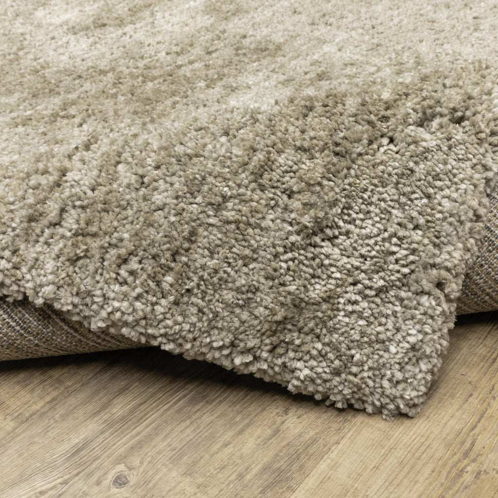10' X 13' Stone Shag Power Loom Stain Resistant Area Rug - Homeroots - Flyclothing LLC