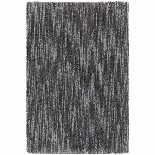 10' X 13' Charcoal Shag Power Loom Stain Resistant Area Rug - Homeroots - Flyclothing LLC