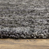 10' X 13' Charcoal Shag Power Loom Stain Resistant Area Rug - Homeroots - Flyclothing LLC