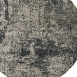 8' Grey Round Abstract Power Loom Stain Resistant Area Rug - Homeroots - Flyclothing LLC