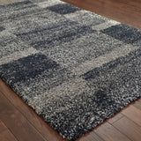 8' X 11' Gray Geometric Shag Power Loom Area Rug - Homeroots - Flyclothing LLC
