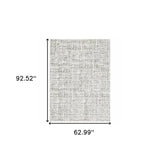 5' X 8' White And Grey Abstract Power Loom Stain Resistant Area Rug - Homeroots - Flyclothing LLC