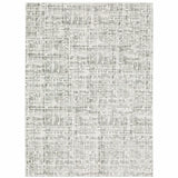 6' X 9' White And Grey Abstract Power Loom Stain Resistant Area Rug - Homeroots - Flyclothing LLC