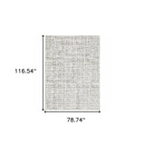 6' X 9' White And Grey Abstract Power Loom Stain Resistant Area Rug - Homeroots - Flyclothing LLC