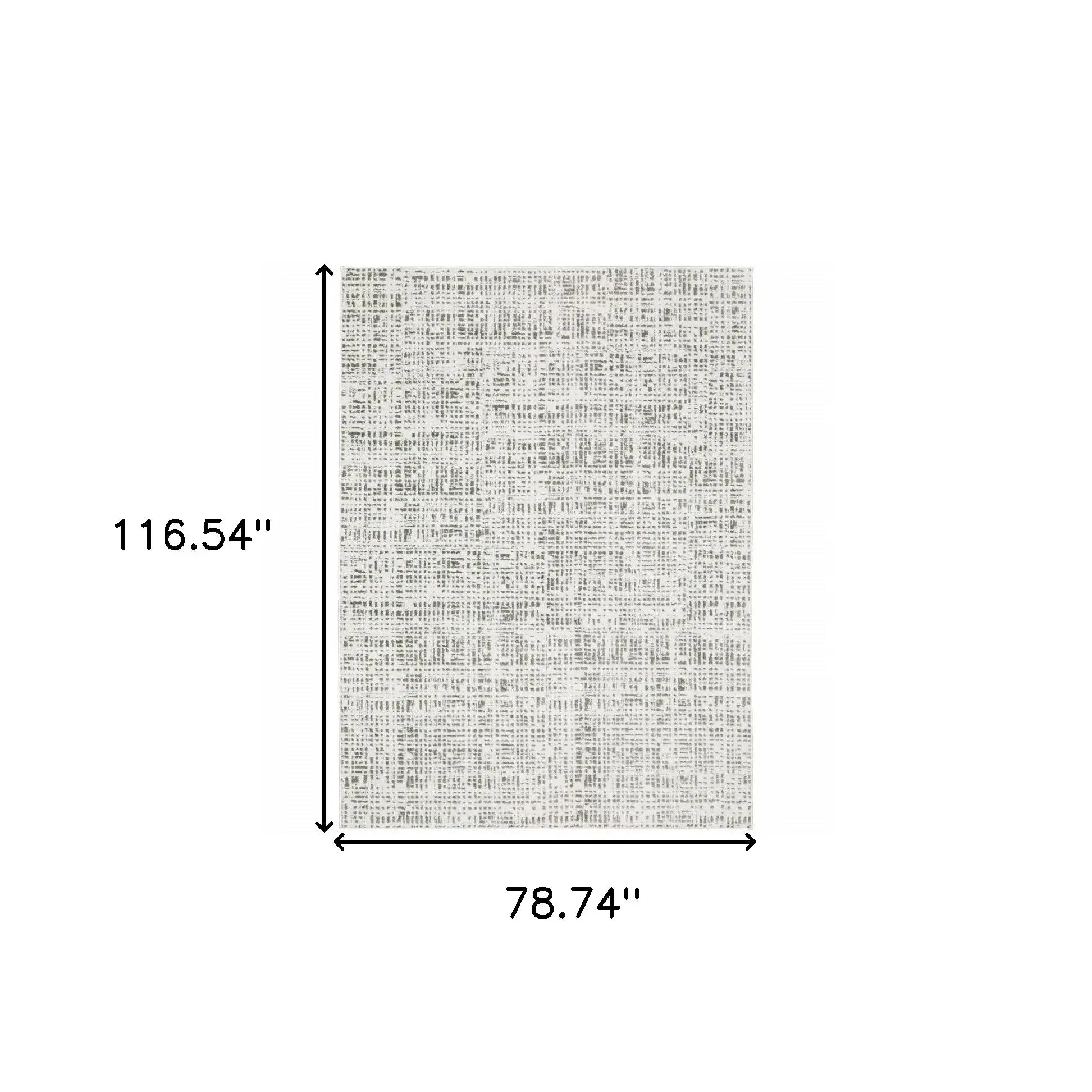 6' X 9' White And Grey Abstract Power Loom Stain Resistant Area Rug - Homeroots - Flyclothing LLC