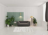 5' X 8' White And Grey Abstract Power Loom Stain Resistant Area Rug - Homeroots - Flyclothing LLC