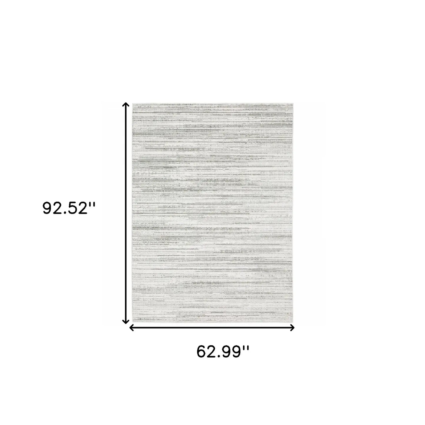 5' X 8' White And Grey Abstract Power Loom Stain Resistant Area Rug - Homeroots - Flyclothing LLC